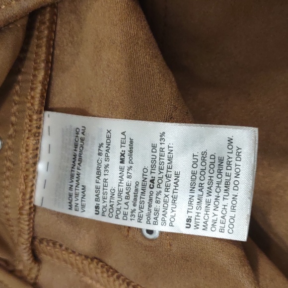 SLIGHTLY USED CHICO'S SUEDE-LOOK PANTS COLOR BROWN SIZE 12R-2R - Picture 12 of 12